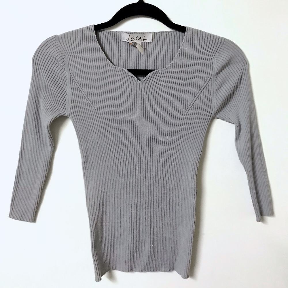 Gray Elastic Top